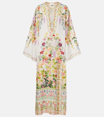 Cutout floral linen kaftan | Camilla