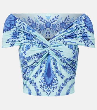 Printed jersey crop top | Etro