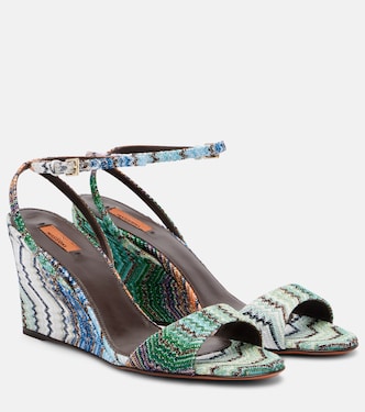 Julia Zigzag lamé wedges | Missoni