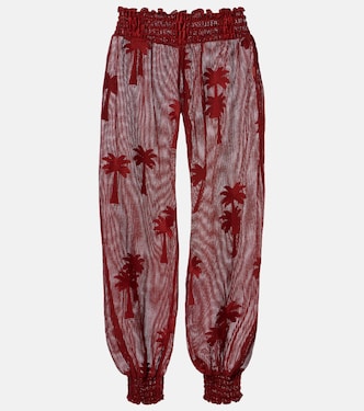 Embroidered cotton-blend mesh balloon pants | Johanna Ortiz