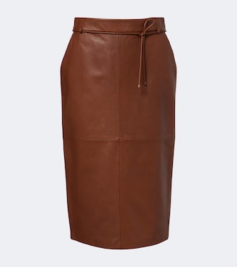 Leather midi skirt | Max Mara