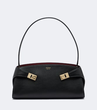 Hug East-West Small leather shoulder bag | Ferragamo