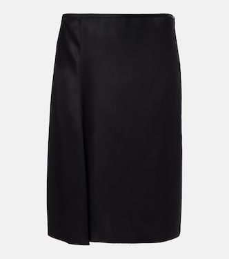Silk duchesse wrap skirt | Gucci
