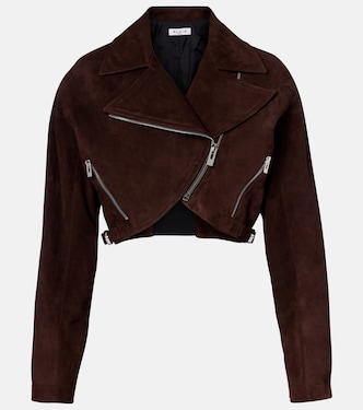 Chaqueta biker cropped de ante | Alaïa