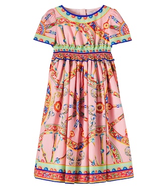 Carretto cotton poplin dress | Dolce&Gabbana Kids