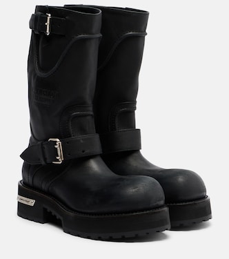 Bottines de combat Venom en cuir | Balenciaga