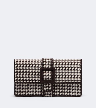Maycap houndstooth clutch | Manolo Blahnik