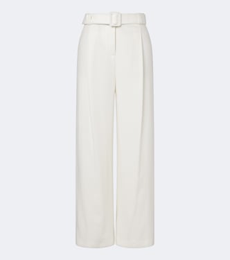 Belted wool and cashmere wide-leg pants | Eleventy