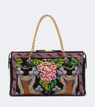 Panthea Medium embroidered shoulder bag | Valentino Garavani