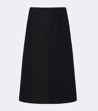 Wool-blend bouclé midi skirt | Fendi