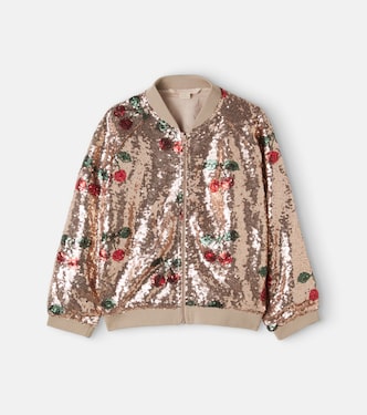 Starla printed sequined bomber jacket | Konges Sløjd