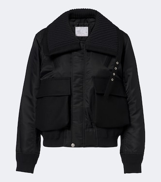 Wool-trimmed blouson jacket | Sacai