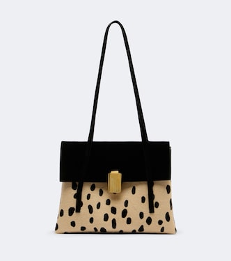 Soft Blake Small calf-hair and suede shoulder bag | Khaite