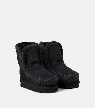 Botas de ante bordadas con borrego | Mou Kids