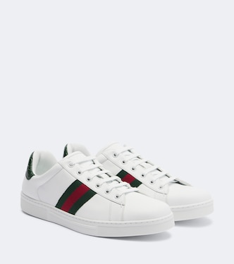 Zapatillas Ace de piel con Web | Gucci