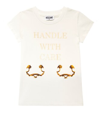 Printed cotton-blend T-shirt | Moschino Kids