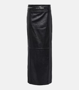 Low-Rise-Maxirock Ararat aus Leder | The Mannei