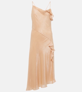 Bias Cami Lurex® twill slip dress | Victoria Beckham