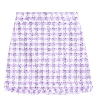 Houndstooth bouclé skirt | Monnalisa
