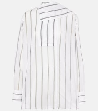 Cotton and silk organza scarf shirt | Toteme