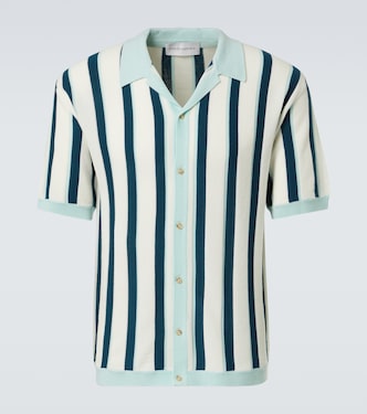 Striped knitted wool bowling shirt | King & Tuckfield
