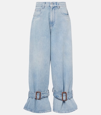 Buckle-detail mid-rise wide-leg jeans | JW Anderson
