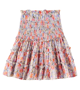 Floral tiered cotton voile skirt | Petite Amalie  