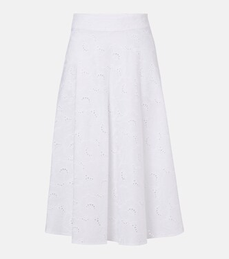 Summer Blossom broderie anglaise midi skirt | Dorothee Schumacher