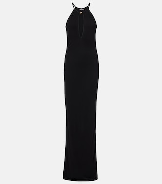 Cutout halterneck crêpe jersey gown | Tom Ford