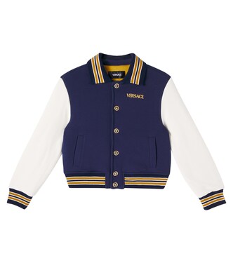Safety Pin cotton varsity jacket | Versace Kids