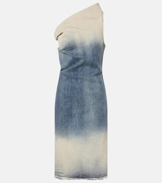 One-Shoulder-Midikleid Athena aus Denim | Rick Owens