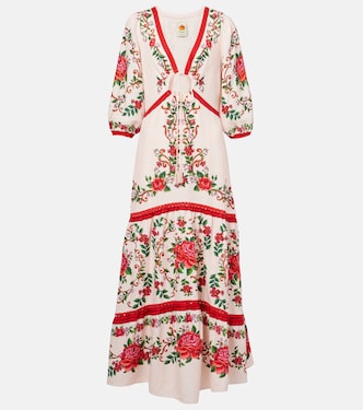 Robe longue en lin mélangé à fleurs | Farm Rio