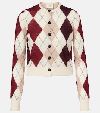 Charli argyle cashmere and mohair cardigan | Khaite