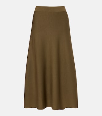 Virgin wool midi skirt  | Jardin des Orangers