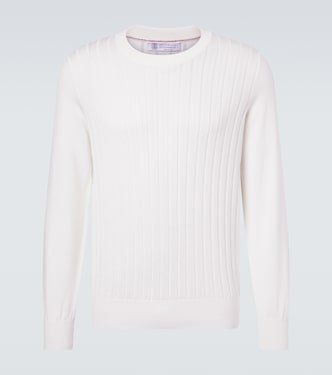 Ribbed-knit cotton sweater | Brunello Cucinelli