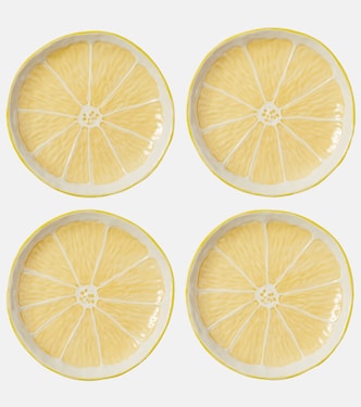 Set Lemon aus vier Desserttellern | Bordallo Pinheiro