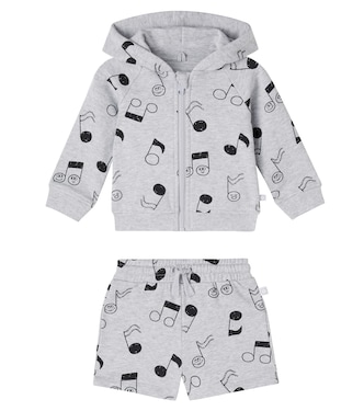 Baby cotton fleece hoodie and shorts set | Stella McCartney Kids