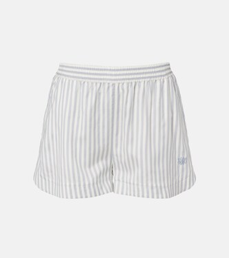 Shorts de seda y lana a rayas | Stella McCartney