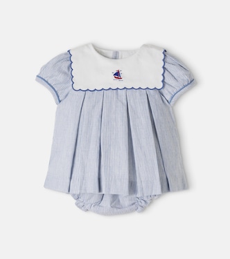 Baby striped dress and bloomers set | Pepa London