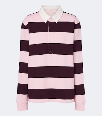 Boyfriend Fleece cotton polo sweater | Skims