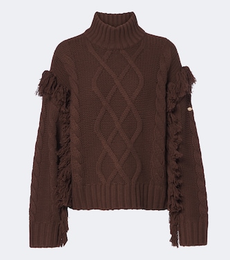 Pull Brit en laine à franges | Goldbergh