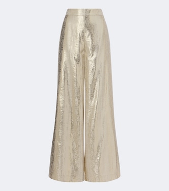 Pantalones anchos Selene de lamé en mezcla de seda | Joseph