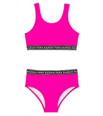 Logo-jacquard bikini | Balmain Kids