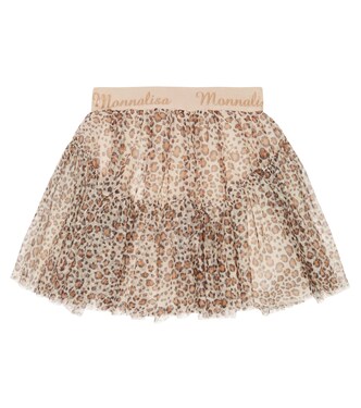 Leopard-print tulle skirt | Monnalisa