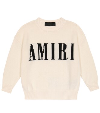 Intarsia-knit cotton and cashmere sweater | Amiri Kids