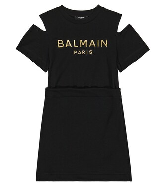 Cotton jersey T-shirt dress | Balmain Kids
