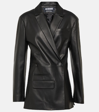 La Veste Tibau Cuir leather blazer | Jacquemus