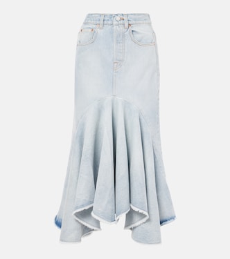 Godet denim midi skirt | Vetements