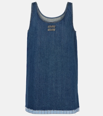 Logo denim minidress | Miu Miu