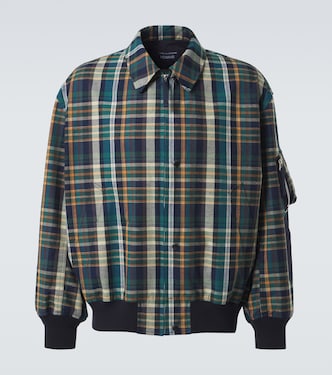 Checked cotton and linen blouson | Comme des Garçons Homme